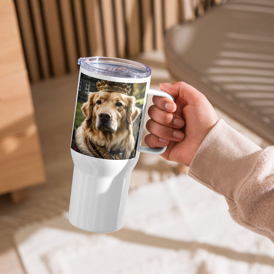 Golden Retriever- Travel mug with a handle v2