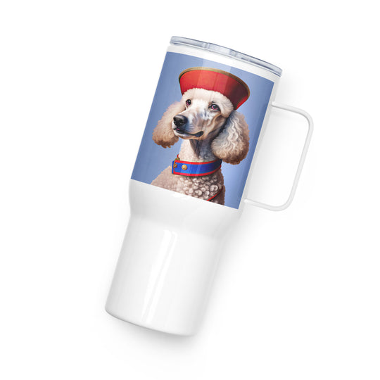 Poodle- Travel mug with a handle v4