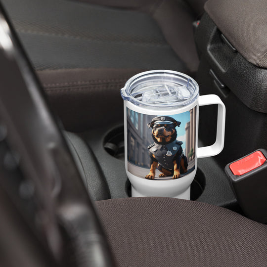 Rottweiler- Travel mug with a handle v3