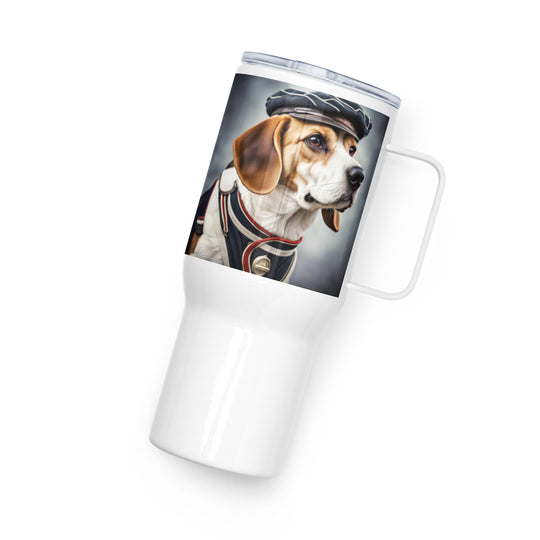 Beagle- Travel mug with a handle v4