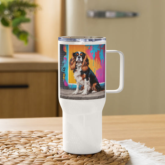 Cavalier King Charles Spaniel- Travel mug with a handle