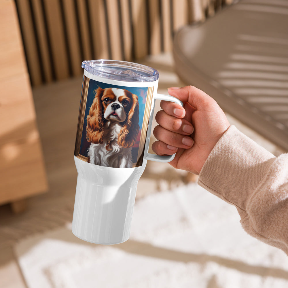 Cavalier King Charles Spaniel- Travel mug with a handle v2