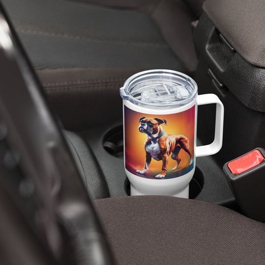 Boxer- Travel mug with a handle v5