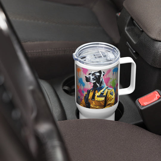 Great Dane- Travel mug with a handle v2