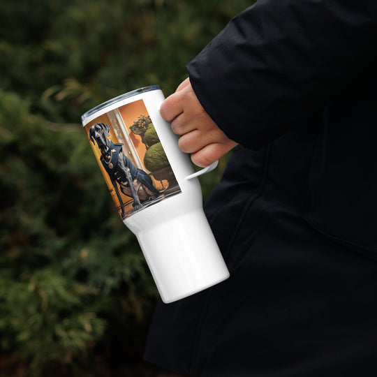 Great Dane- Travel mug with a handle v3