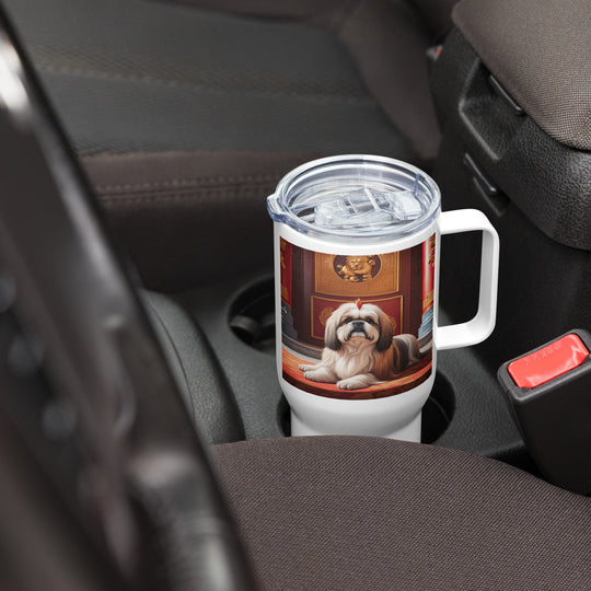 Shih Tzu- Travel mug with a handle