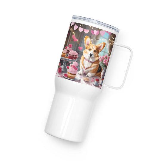 Pembroke Welsh Corgi Romantic- Travel mug with a handle