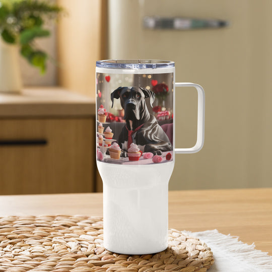 Great Dane Romantic- Travel mug with a handle v2