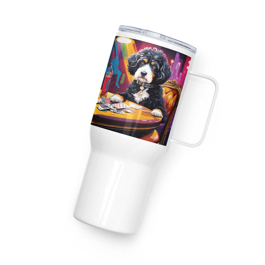 Bernedoodle General- Travel mug with a handle v14