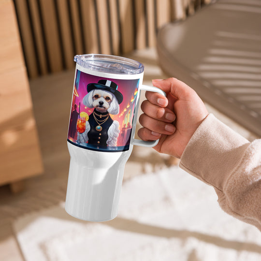 Cavachon- Travel mug with a handle v12