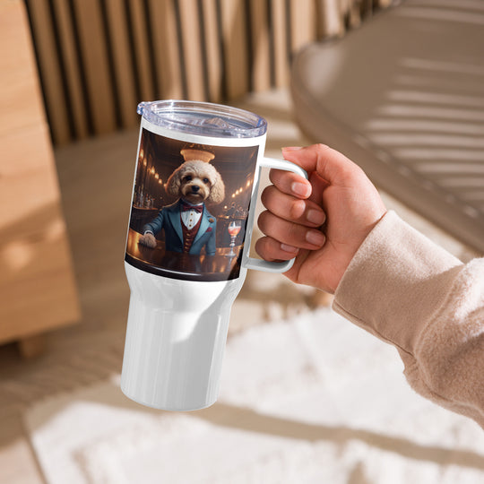 Cavapoo General- Travel mug with a handle v9