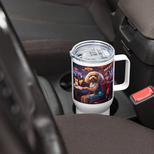 Cavapoo General- Travel mug with a handle v24