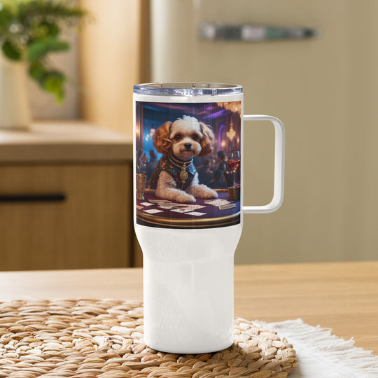 Cavapoo General- Travel mug with a handle v29