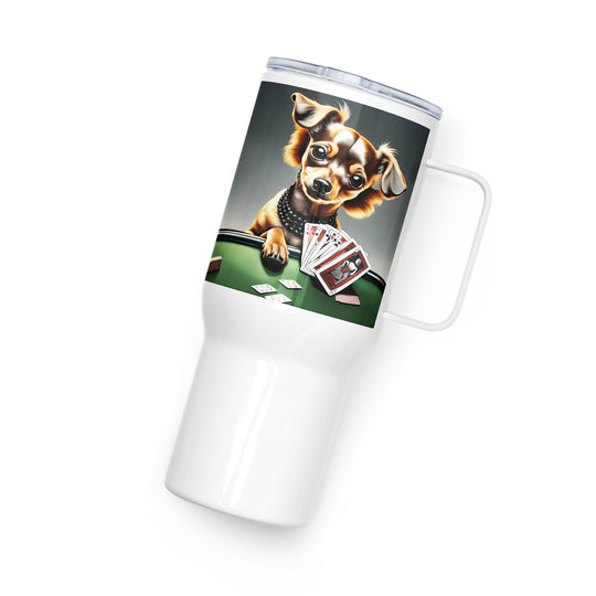 Chiweenie General- Travel mug with a handle v11