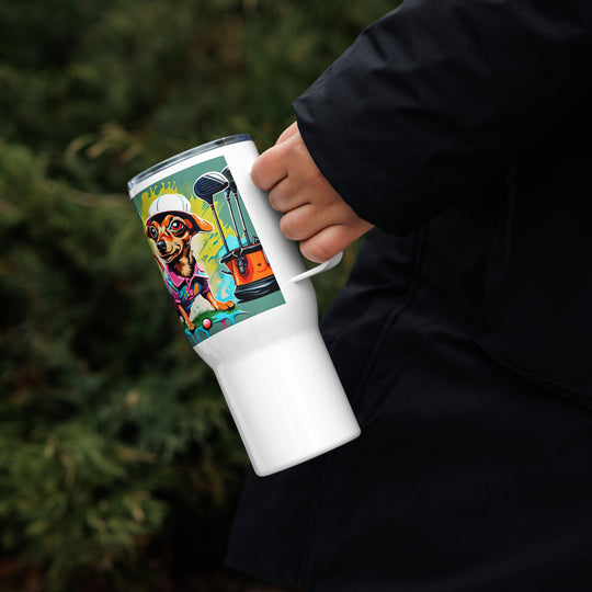 Chiweenie General- Travel mug with a handle v12