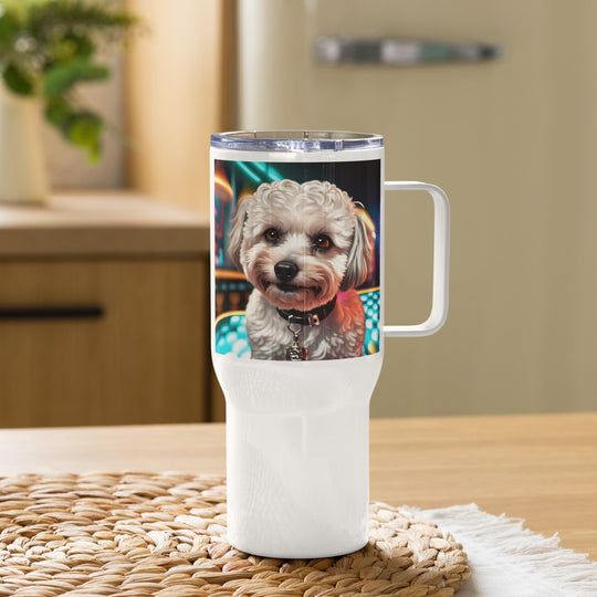 Maltipoo General- Travel mug with a handle v4