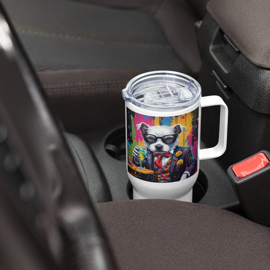 Pekapoo General- Travel mug with a handle v12