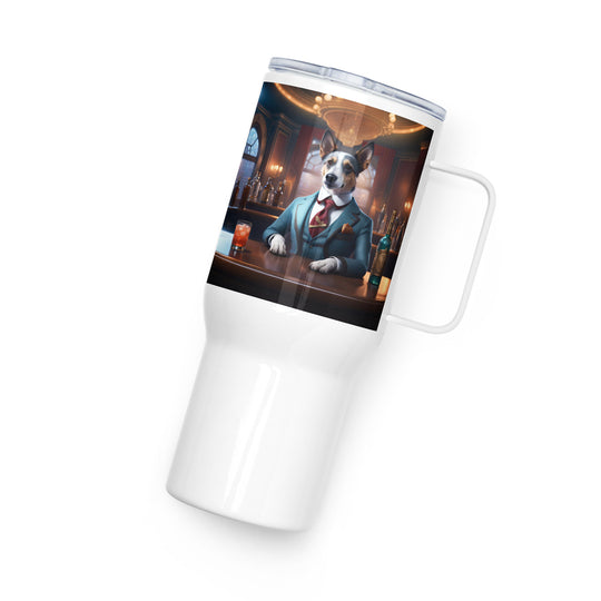 Texas Heeler- General- Travel mug with a handle v4