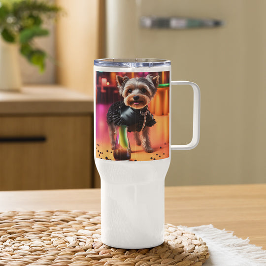 Yorkipoo General- Travel mug with a handle v5