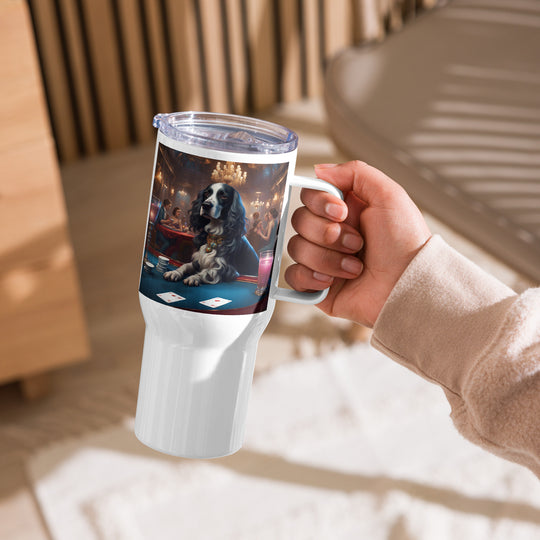 Sprocker Spaniel General- Travel mug with a handle v9