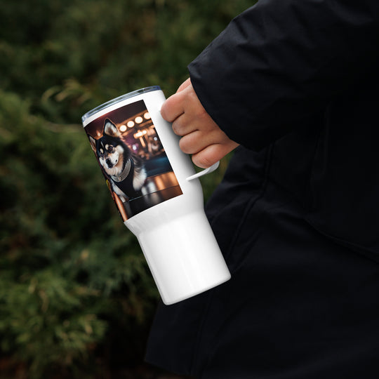 Pomsky General- Travel mug with a handle v3