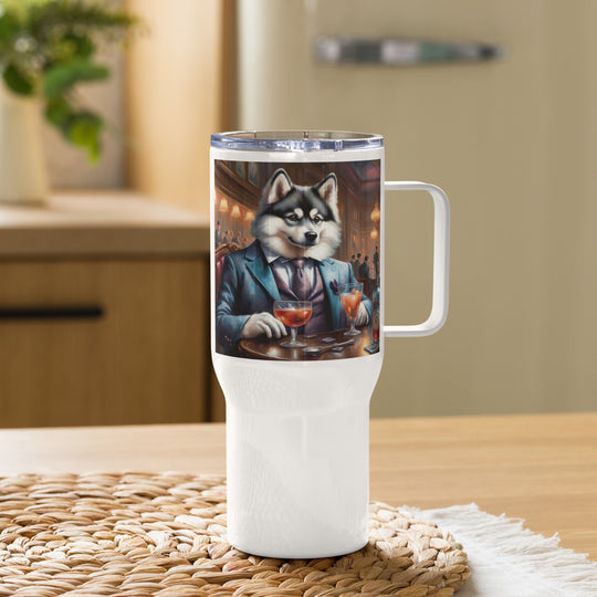 Pomsky General- Travel mug with a handle v8