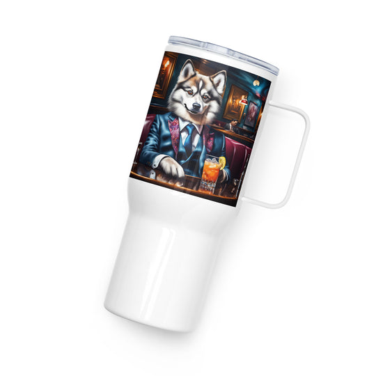 Pomsky General- Travel mug with a handle v11