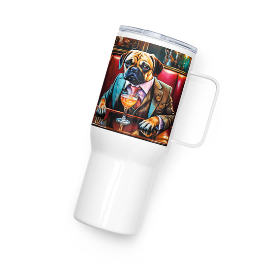 Puggle General- Travel mug with a handle v8