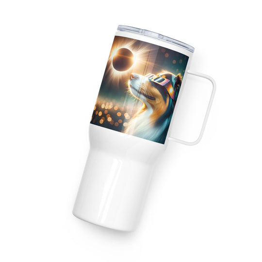 Australian Shepherd Eclipse- Travel mug with a handle v2