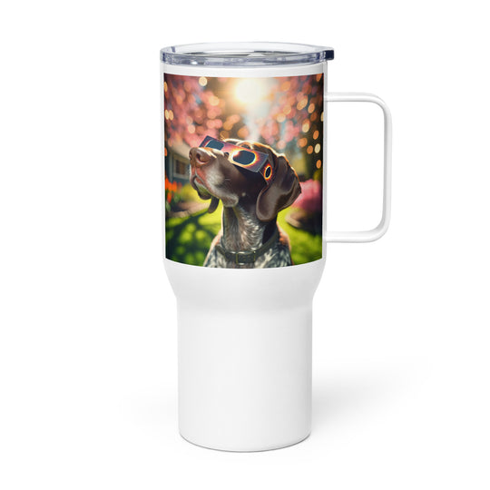 German Shorthaired Pointer Eclipse- Travel mug with a handle