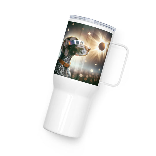 German Shorthaired Pointer Eclipse- Travel mug with a handle v2