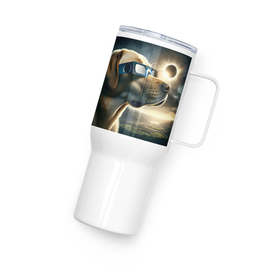 Labrador Retriever Eclipse- Travel mug with a handle v2