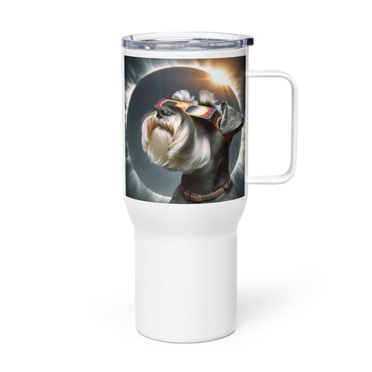 Miniature Schnauzer Eclipse- Travel mug with a handle