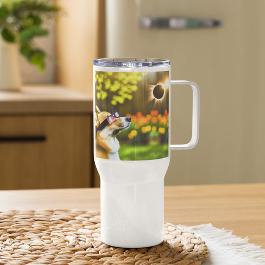 Pembroke Welsch Corgi Eclipse- Travel mug with a handle