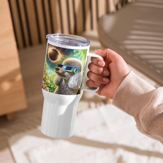 Poodle Eclipse- Travel mug with a handle