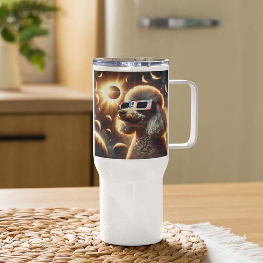 Poodle Eclipse- Travel mug with a handle v2