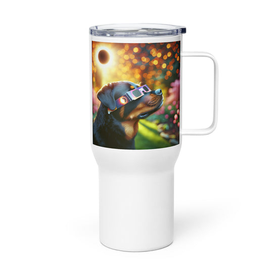 Rottweiler Eclipse- Travel mug with a handle v2