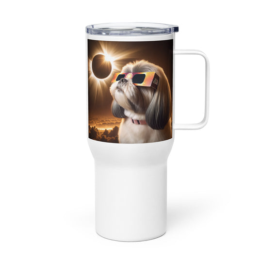 Shih Tzu Eclipse- Travel mug with a handle