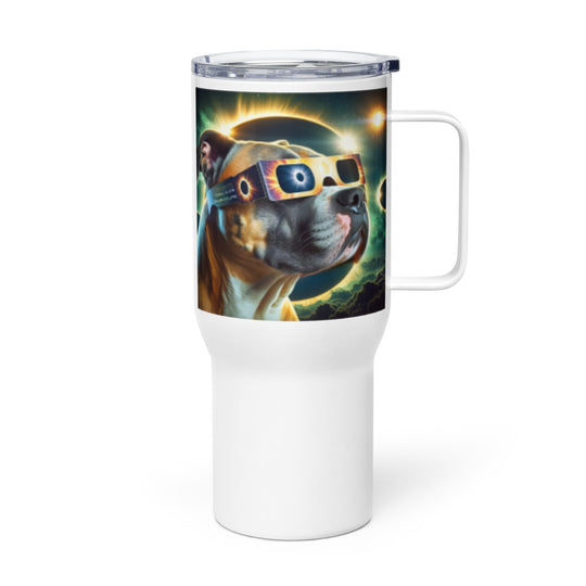 Catahoula Bulldog Eclipse- Travel mug with a handle