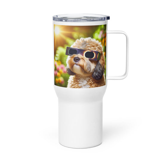 Cavapoo Eclipse- Travel mug with a handle v2