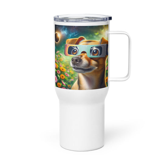 Chiweenie Eclipse- Travel mug with a handle v2