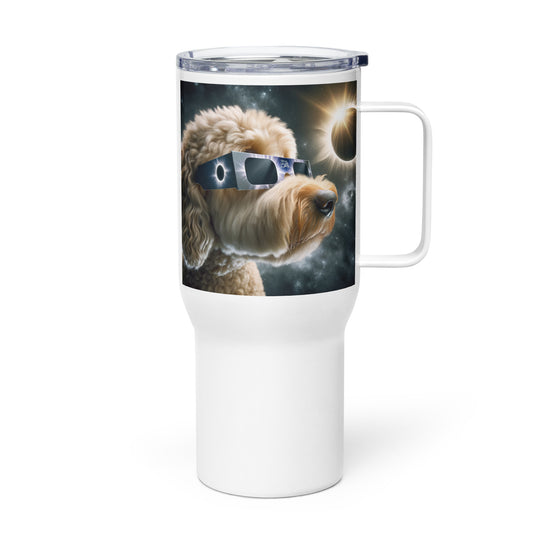 Labradoodle Eclipse- Travel mug with a handle v2