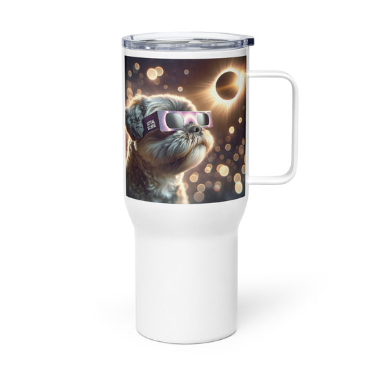 Pugapoo Eclipse- Travel mug with a handle v2