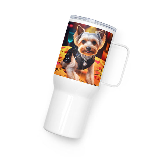 Yorkipoo General- Travel mug with a handle v6