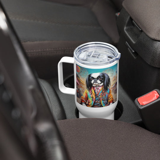 Travel mug with a handle-Japanese Chin