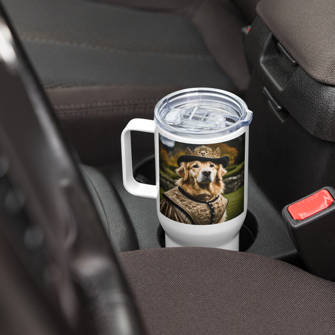 Golden Retriever- Travel mug with a handle