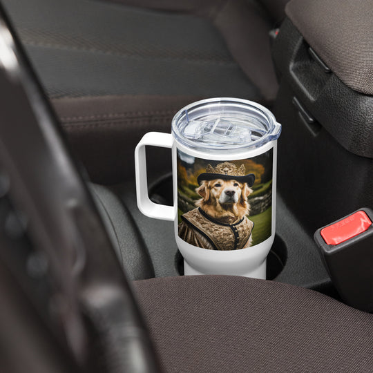 Golden Retriever- Travel mug with a handle