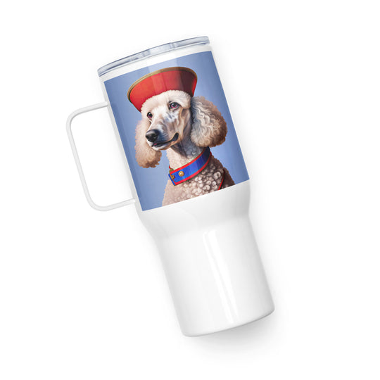 Poodle- Travel mug with a handle v4