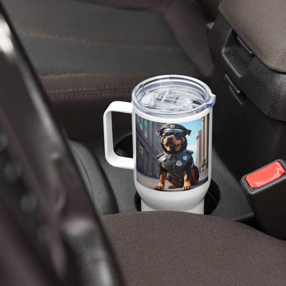 Rottweiler- Travel mug with a handle v3