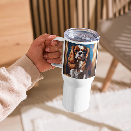 Cavalier King Charles Spaniel- Travel mug with a handle v2